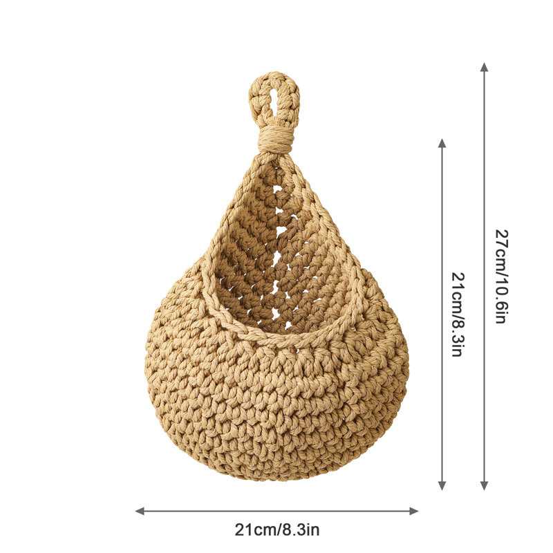 Paniers à fruits muraux Boho, H 10,6 po x l 8,3 po x P 4,2 po