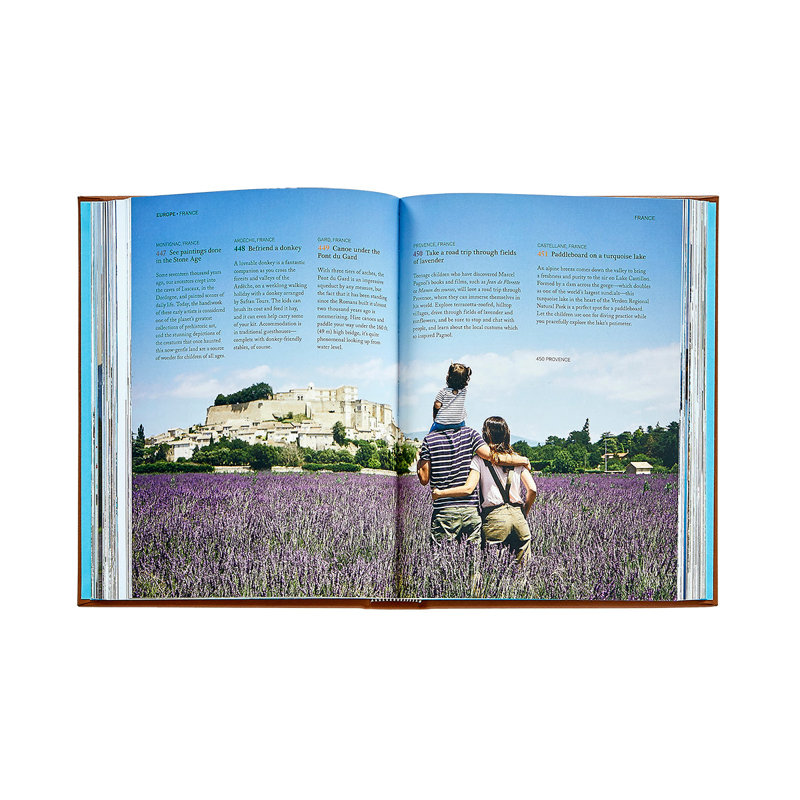 Graphic Image The Family Bucket List Coffee Table Book, Leather, British Tan