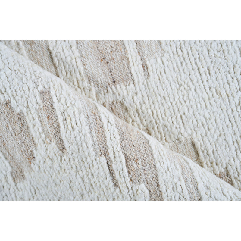 Canyon Wool Area Rug in Ivory/Beige, Rectangle 8' x 10'
