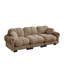 Canapé modulaire en chenille matelassé 3 places avec coussins décoratifs 104 po Fairmont-129240341