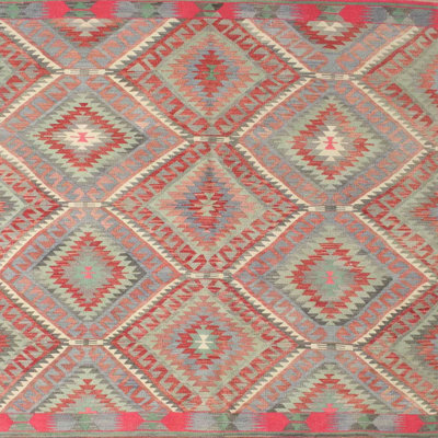 Tapis rouge / vert Brea Southwestern