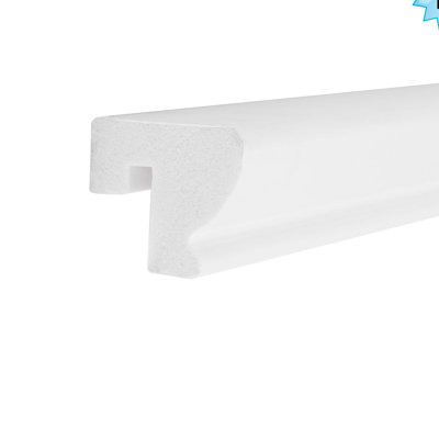 American Pro Decor 2 in. x 2 in. x 96 in. Recycled Polystyrene Plain Crown Moulding Pro Pack 56 LF (7-Pack)