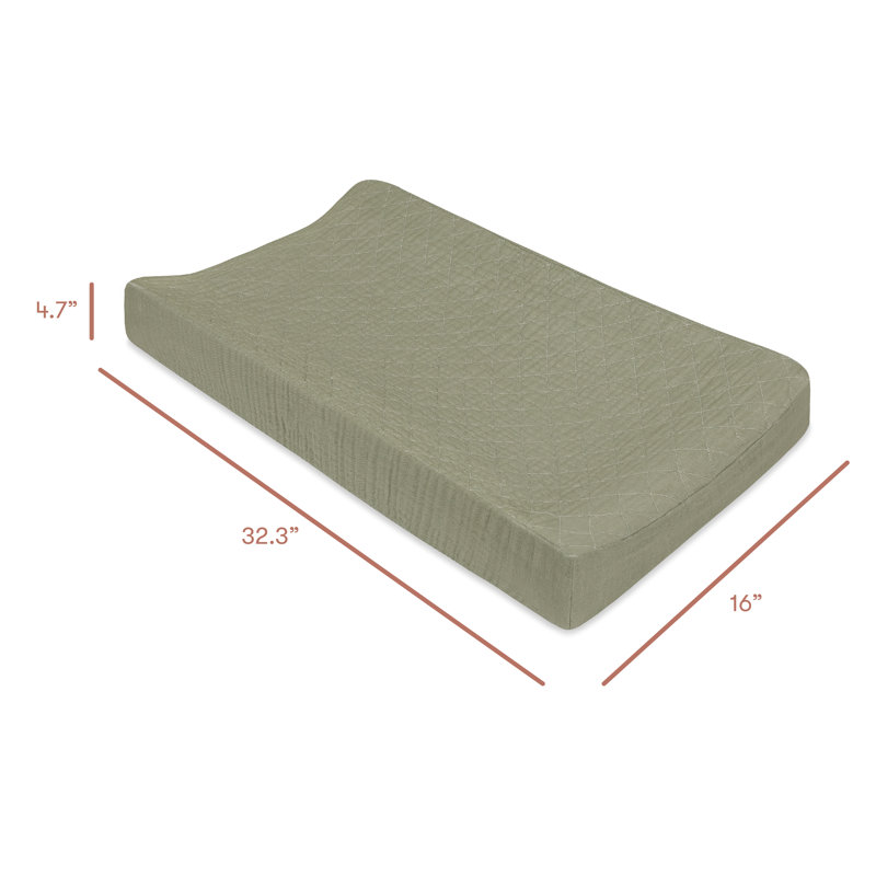Matcha Quilted Muslin Changing Pad Cover