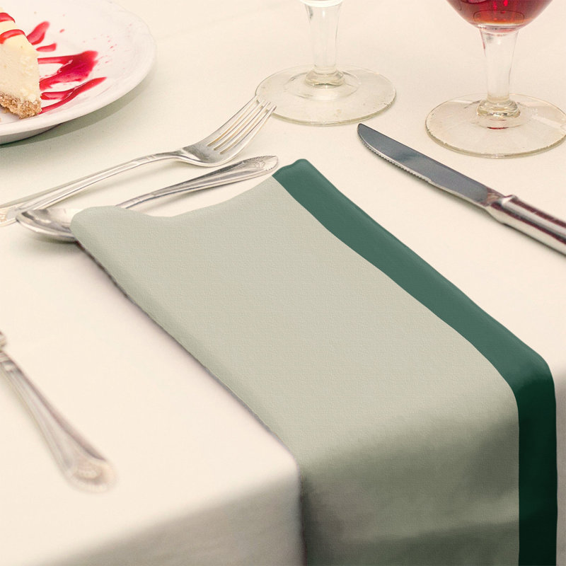 Serviette pour dîner de hockey Minnesota, 10 po x 10 po, Blé du Minnesota / vert forêt / blé du Minnesot, Sergé de coton