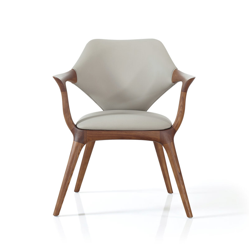 Chaise avec accoudoirs en bois massif Premier