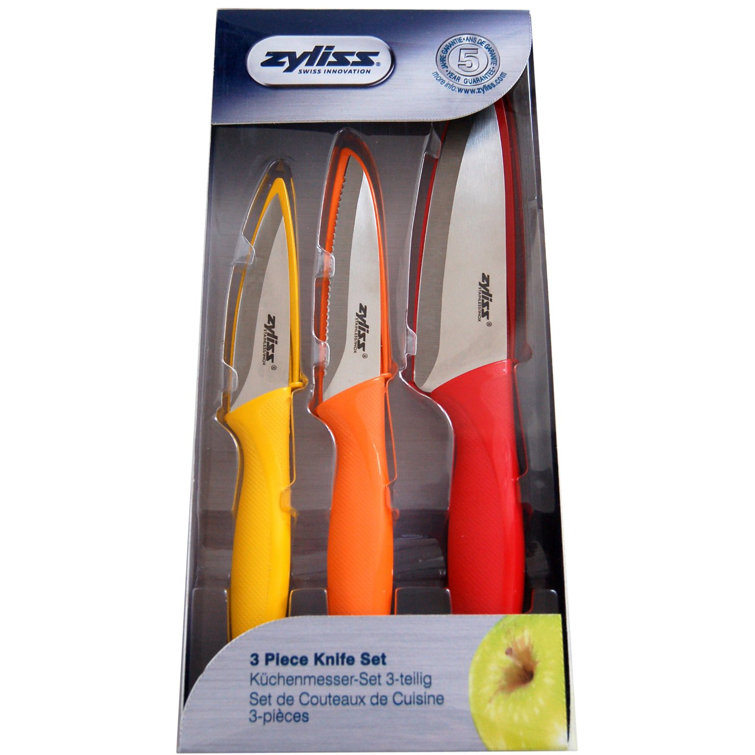 ZYLISS 3 Piece Paring Knife Set with Sheath Covers – Zyliss Kitchen