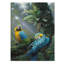 Yand «Blue and Yellow Macaws», reproduction de peinture acrylique sur toile tendue-30357248