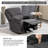 Modern Heated Massage Swivel Rocker Recliner with cup holders-1555611260