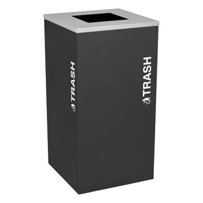 Kaleidoscope 24 Gallon Steel Commercial Trash And Recycling Bin | Color Coded For Each Trash And Recycling Stream | Customize Your Waste Station For Your Office, Lobby, School