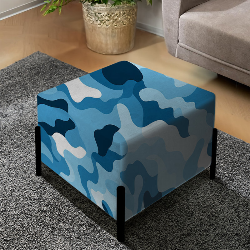 Blue Camouflage Skies - Repose-pieds carré camouflage