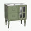 Ensemble de meuble-lavabo à structure en bois avec lavabo en résine et 2 tiroirs-1984366934