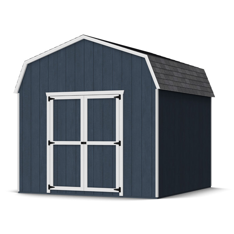 Value Gambrel Outdoor Wood Storage Barn with 6 ft. Sidewalls, Yes, 10' x 10'