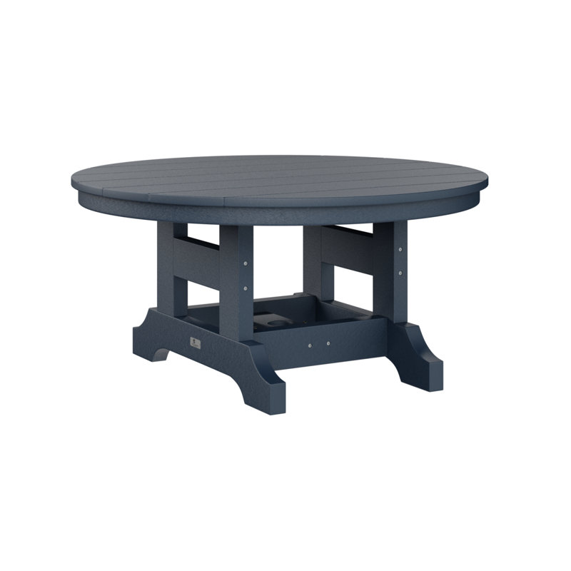 Garden Classic Outdoor Round Coffee Table, Navy Blue