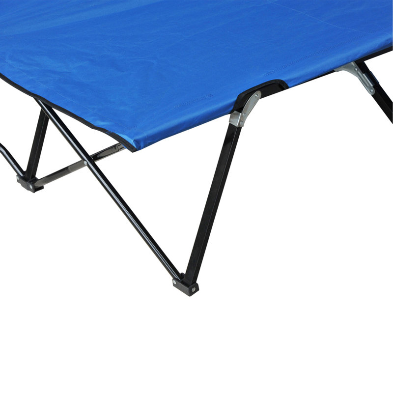 Lit de camp pliant pour 2 personnes pour adultes, lit de camp portatif extérieur extra large de 50 po avec sac de transport, lit de camping surélevé, randonnée à la plage