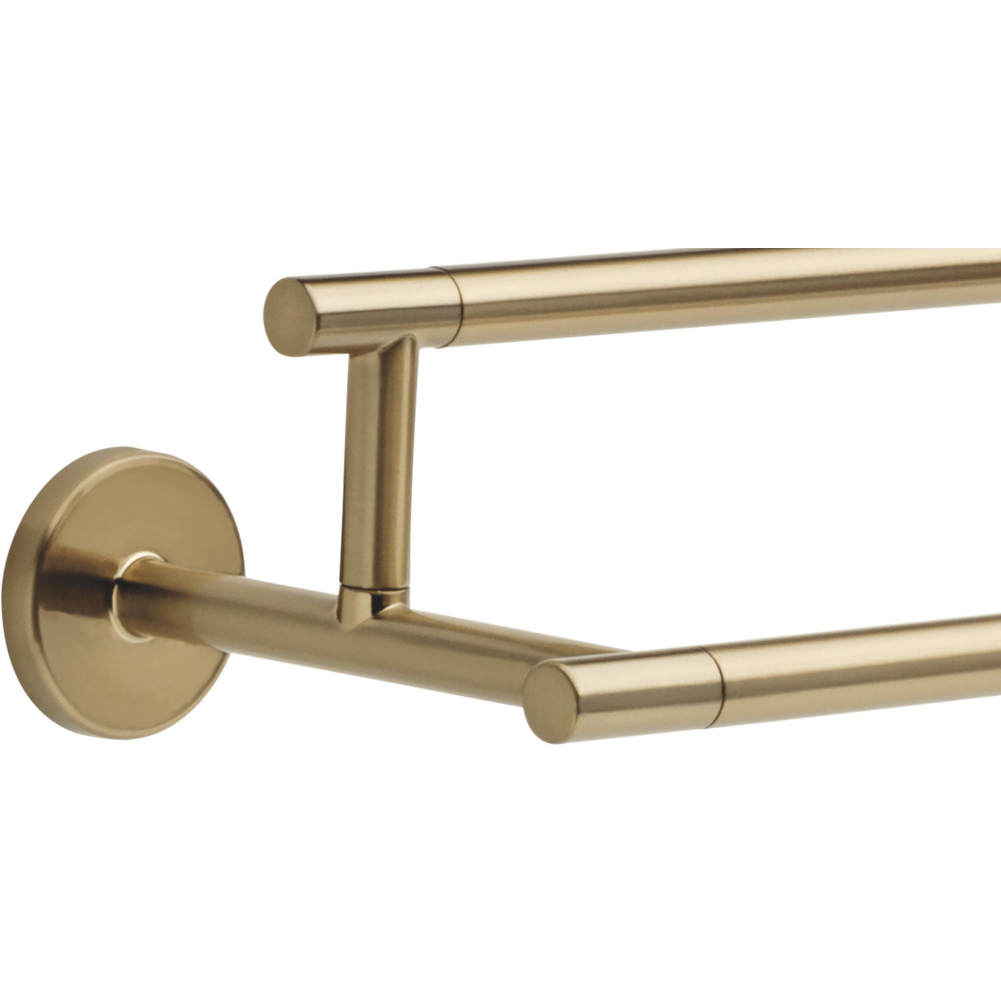 Trinsic 24 in. Double Wall Mount Towel Bar Bath Hardware Accessory, Brilliance Champagne Bronze