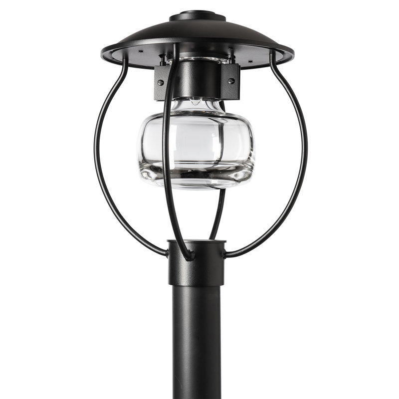 Mason Post Light - Clear Glass, Coastal Black