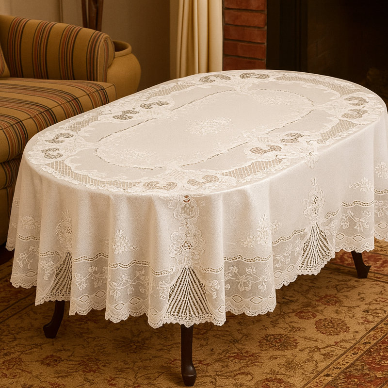 Ochala Oval Floral Polyester Dining Linens