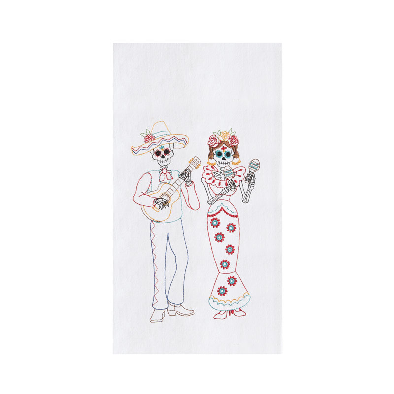 Serviette duo de squelettes mariachi