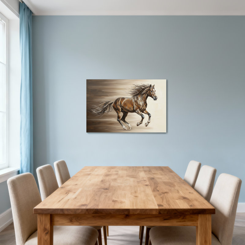 «Animals Courir», reproduction d'art sur toile, H 12 po x l 18 po