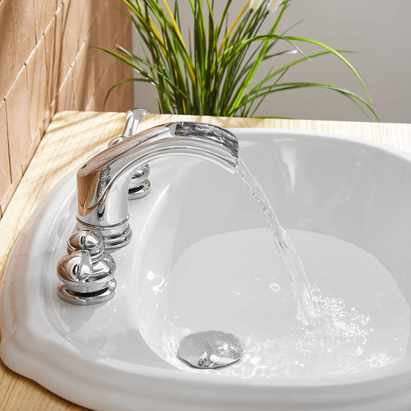 8 In. Waterfall Widespread 2-Handle Bathroom Faucet, Polished Chrome