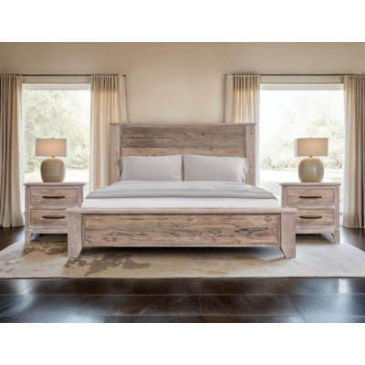 Ensemble de chambre à coucher 3 pièces en teck