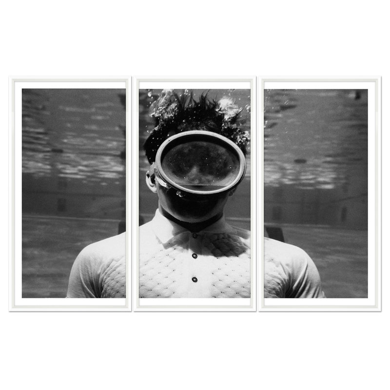 Man Underwater Giclee Print by Leonard Nones