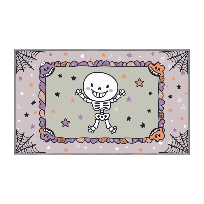 Tapis de vacances d'Halloween The Holiday Aisle®, Rectangulaire 2 pi x 3 pi