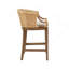 Tabouret de comptoir fabriqué à la main en rotin H 25 po