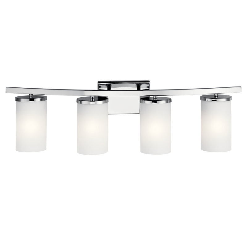 Éclairage pour salle de bain 4 lumières Crosby, Chrome