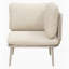 Fauteuil d'angle modulaire extérieur en corde, siège d'appoint de patio sectionnel avec coussins, structure antirouille