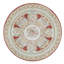 Hand-Knotted High-Quality Red and Ivory Round Area Rug
