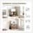 Desktop 2-tier Wooden Printer Stand Printer Table with Drawer-120146875