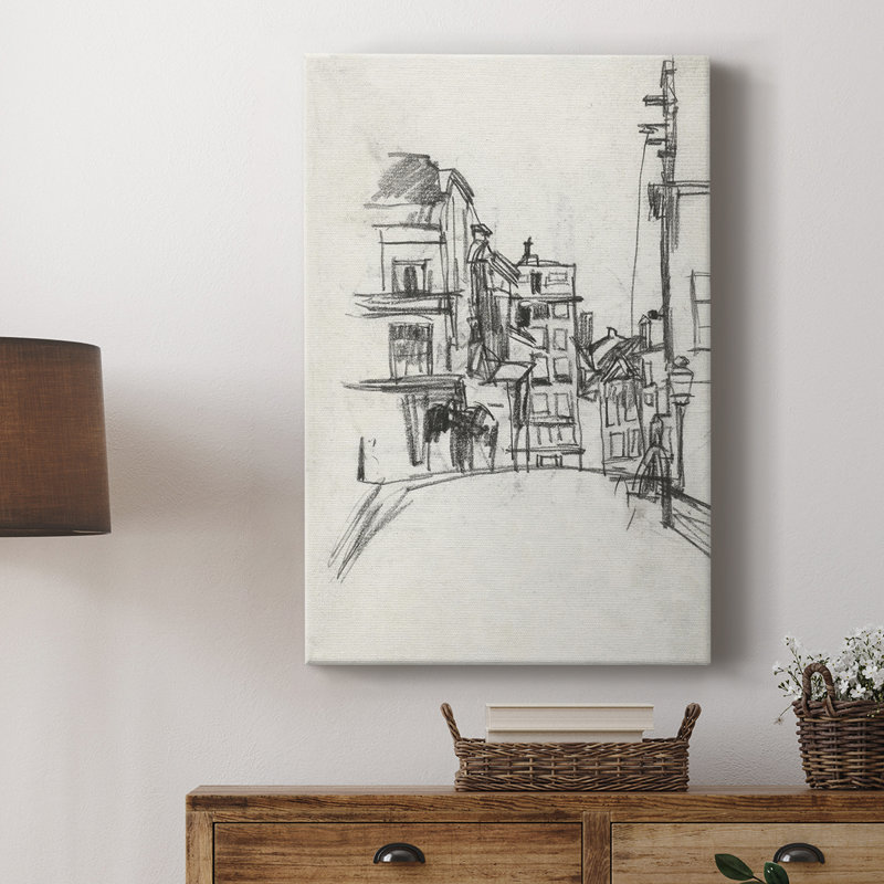 Croquis rétro Lxxviii - galerie Cavas sur mesure, H 36 po x l 24 po