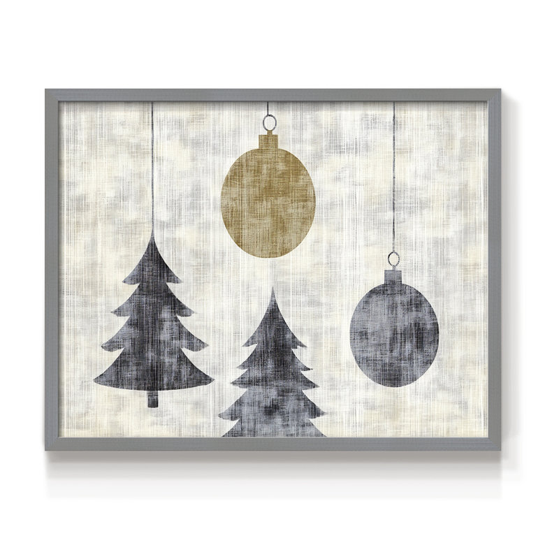 «Chirstmas Art» - CX III - Reproduction encadrée - Restickable, H 8 po x l 10 po, Gris