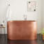 Raksha 60" Double-Wall Copper Soaking Tub with Included Overflow Drain and Foam Insulation-882257619