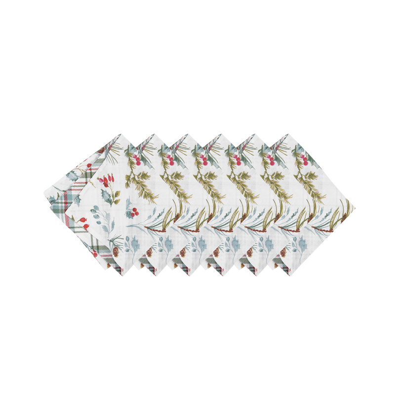 Obyrne 100% Cotton Floral Square Napkin
