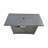 11''h X 42''l Fire Table - Accommodates 20 Lb Gas Tank, Modern Style Steel Pit With Lid 50000 , Gray