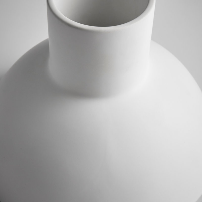 Purezza Ceramic / Porcelain Table Vase, 6" H x 8.25" W x 8.25" D