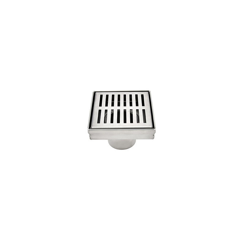 Drain de douche à grille, Acier inoxydable brossé