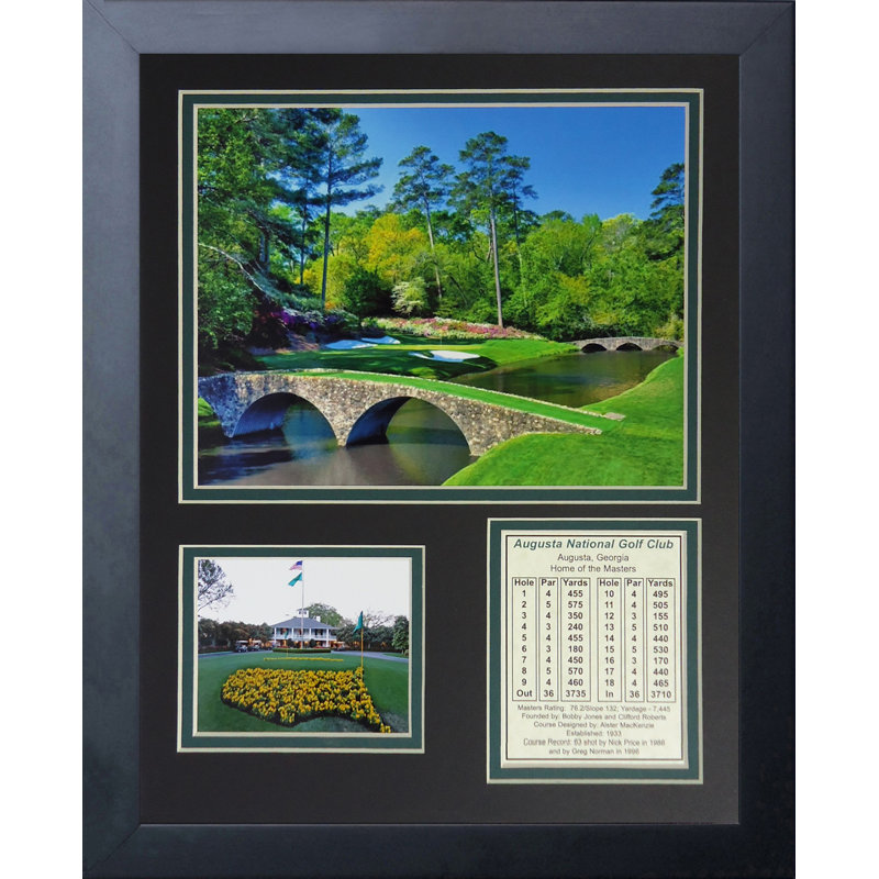 «Augusta National Golf Course» - Impression de souvenirs sur papier encadré