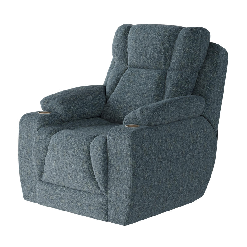 Fauteuil inclinable près du mur pour homme, Cobalt; cobalt, Chenille