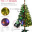 Arbre de Noël artificiel 100 lumières à DEL colorées de 4 pi avec 208 décorations de branches et aspect moelleux