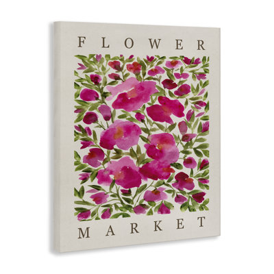Art mural sur toile, "Flower Market Rose Blooms", conception par Yvette St. Amant