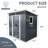 6Ft X 5Ft Outdoor Metal Storage Shed With Window And Transparent Plate For Garden, Lawn (Black And White)-123950982-123950986
