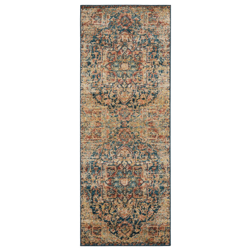 Hicklin Synthetic Oriental Indoor Rug, Runner 2'7" x 7'2"