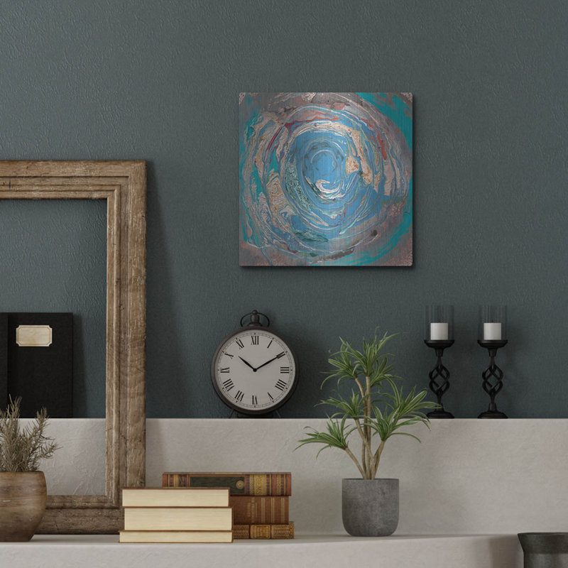  «Space Oddity 1» par Alicia Ludwig, art mural en métal, 24 po x 24 po, H 12 po x l 12 po