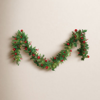 108'' in. Lighted Faux Pine Garland