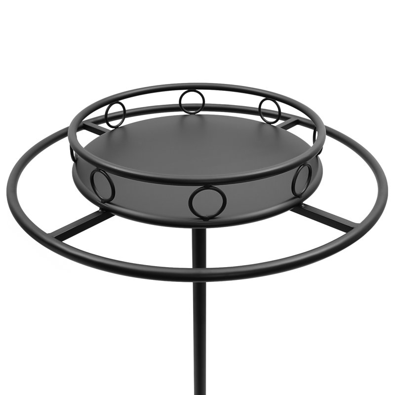 Lazarro 23.62'' Adjustable and Rotating Iron Clothing Rack, Black