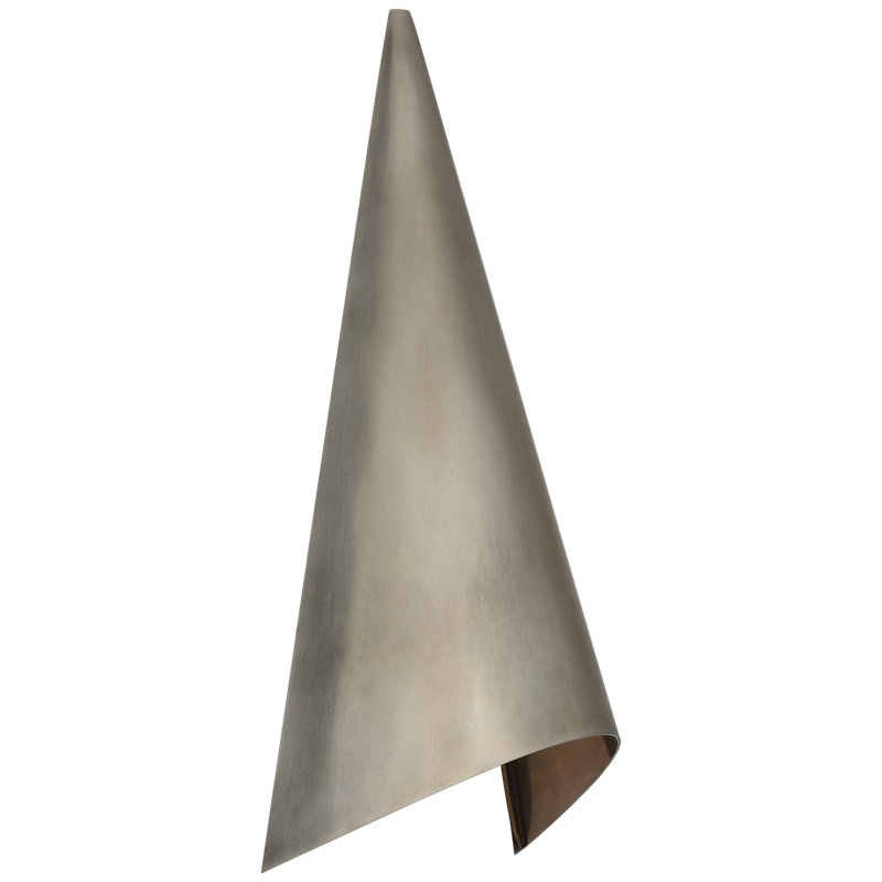 Kelly Wearstler Piel Indoor/Outdoor Wall Wash, 13.75" H x 9.25" W x 3.5" D, Pewter
