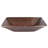 17" Modern Rectangle Hand Forged Old World Copper Vessel Sink